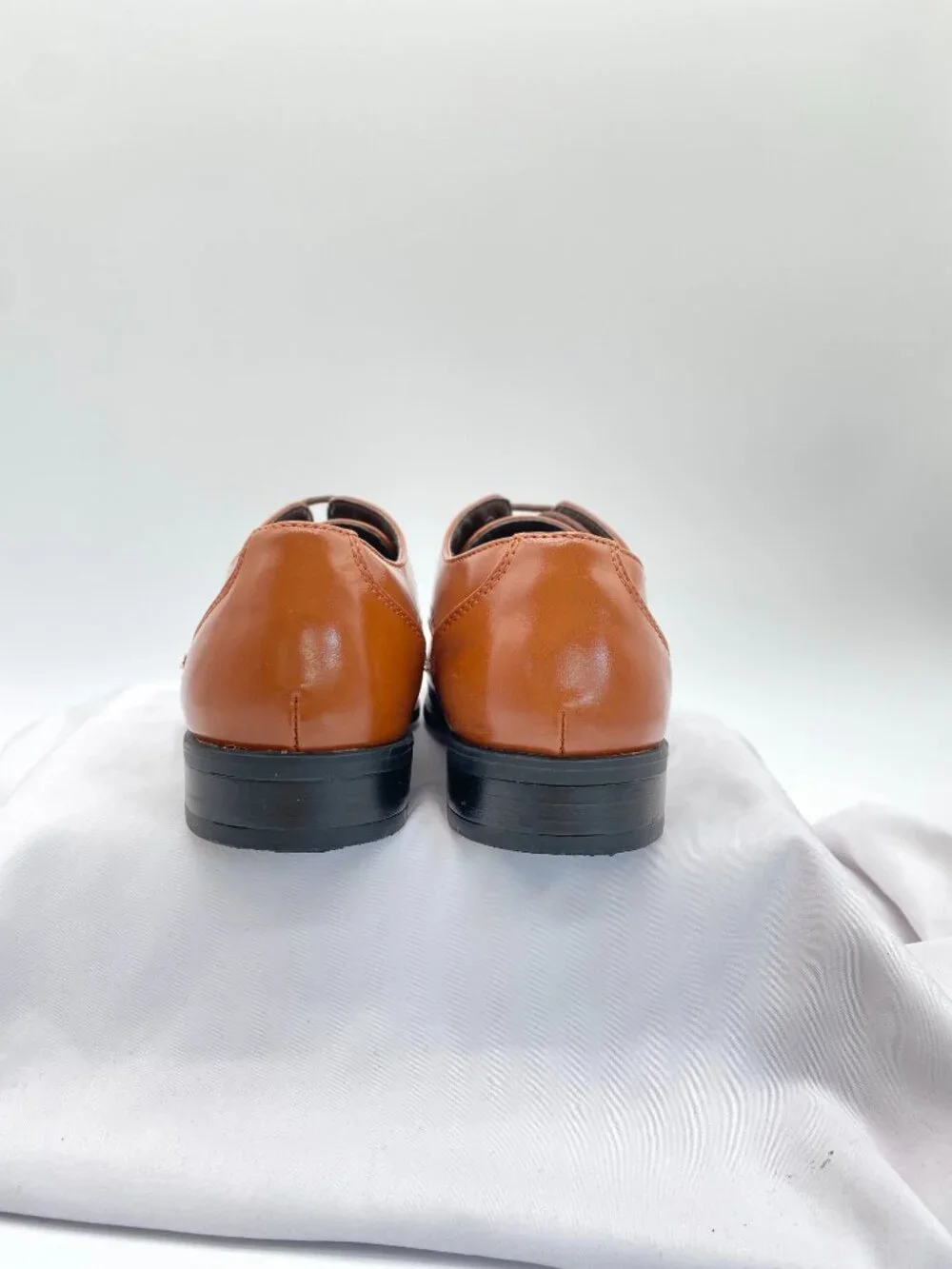 Stacy Adams Boys Brown Cognac Dress Shoes Wingtip Oxford Size 1M